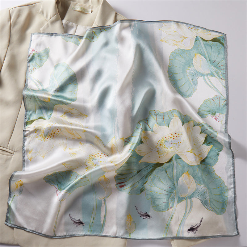 Mulberry Silk Square Scarf Printed Fashion Accessory