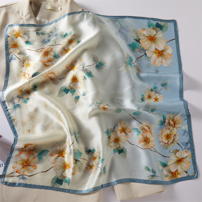 Mulberry Silk Square Scarf Printed Fashion Accessory