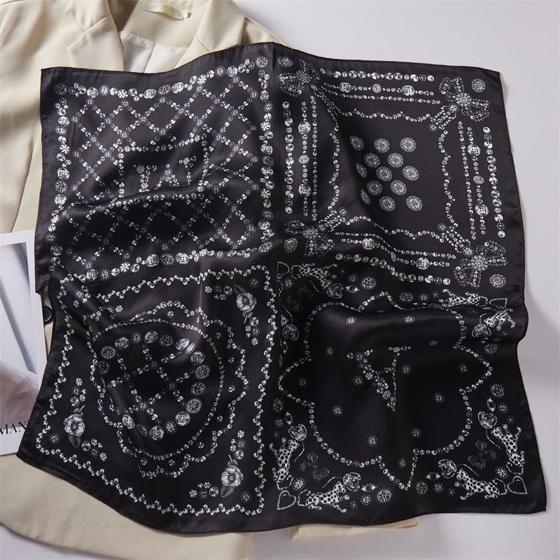 Mulberry Silk Square Scarf Printed Fashion Accessory