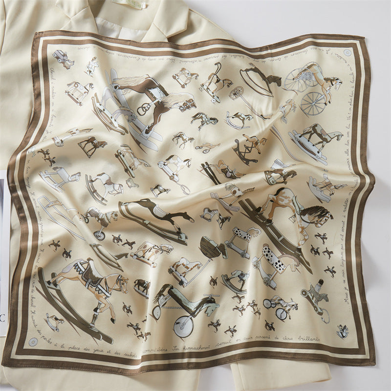 Mulberry Silk Square Scarf Printed Fashion Accessory