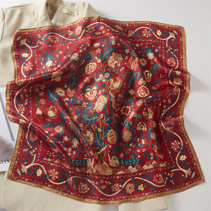 Mulberry Silk Square Scarf Printed Fashion Accessory