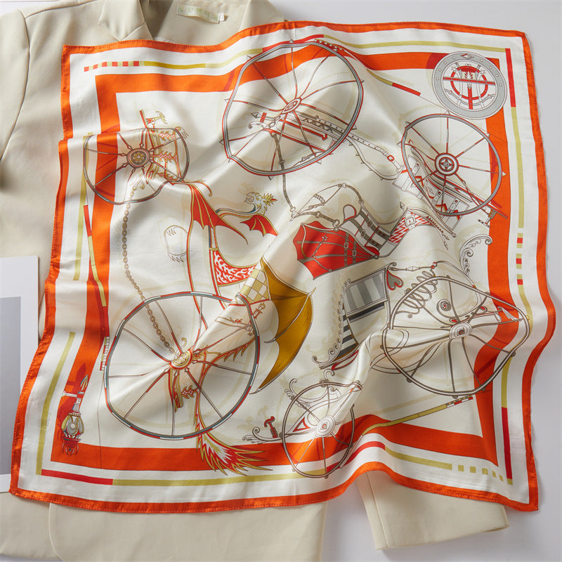Mulberry Silk Square Scarf Printed Fashion Accessory