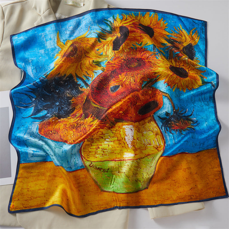 Mulberry Silk Square Scarf Printed Fashion Accessory