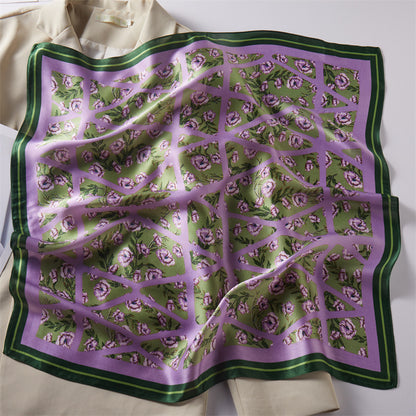 Mulberry Silk Square Scarf Printed Fashion Accessory
