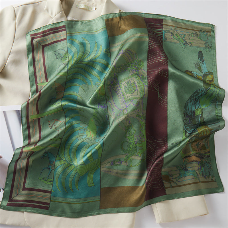Mulberry Silk Square Scarf Printed Fashion Accessory