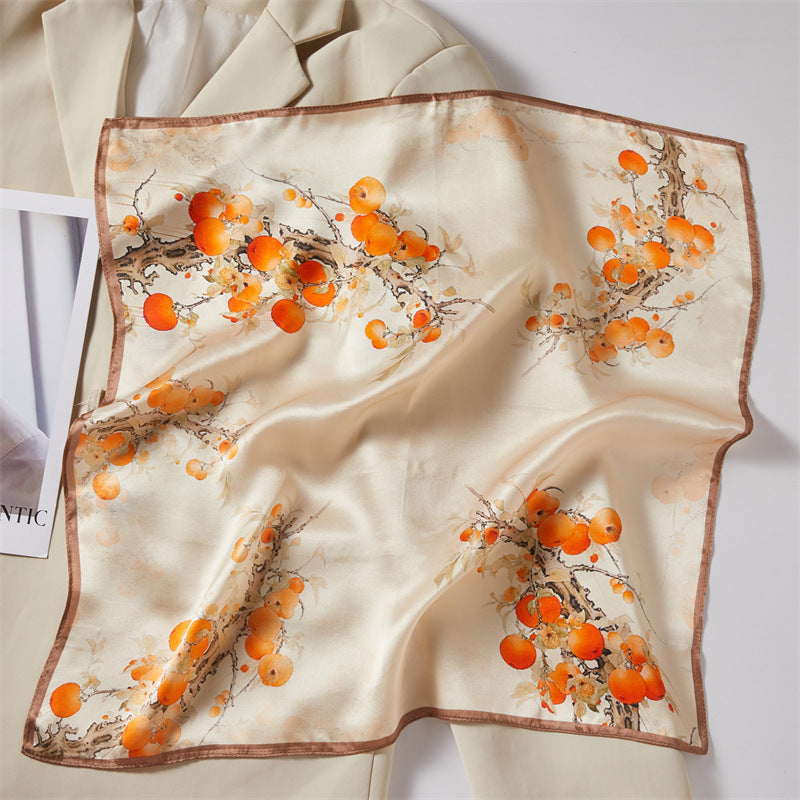 Mulberry Silk Square Scarf Printed Fashion Accessory