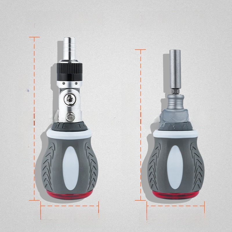 Multi-angle ratchet screwdriver