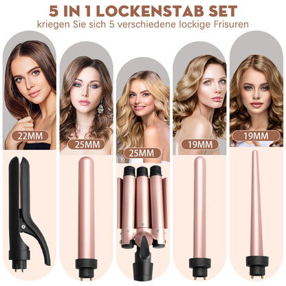 Multi Barrel Curling Iron with LCD Display