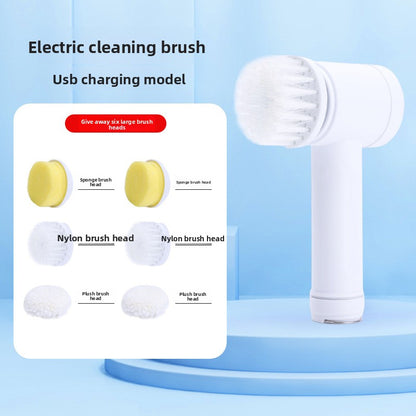 Multi-brush head electric cleaning brush