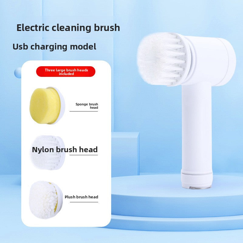 Multi-brush head electric cleaning brush