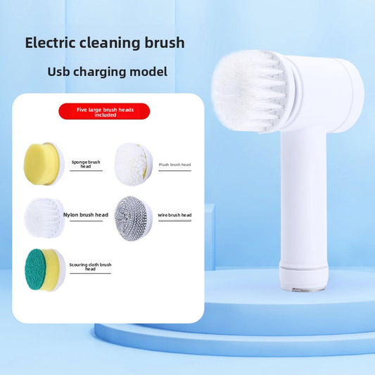 Multi-brush head electric cleaning brush