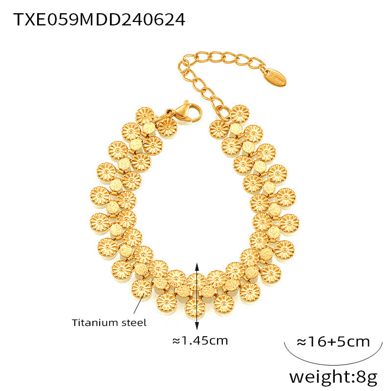 Multi-circle mosaic necklace