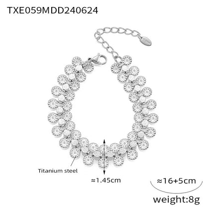 Multi-circle mosaic necklace