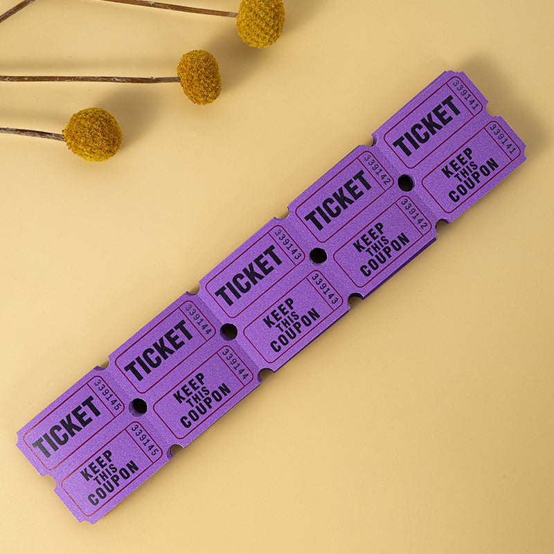 Multi-color 200PC game lottery tickets tickets raffle tickets celebration tickets can be torn double lottery