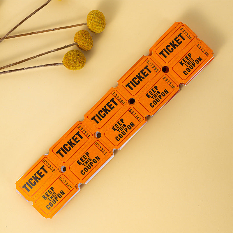 Multi-color 200PC game lottery tickets tickets raffle tickets celebration tickets can be torn double lottery