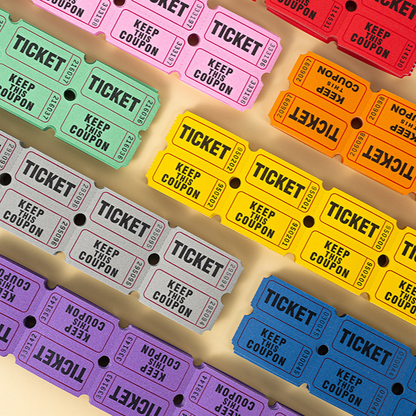 Multi-color 200PC game lottery tickets tickets raffle tickets celebration tickets can be torn double lottery