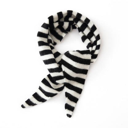 Multi-color striped cashmere triangular scarf