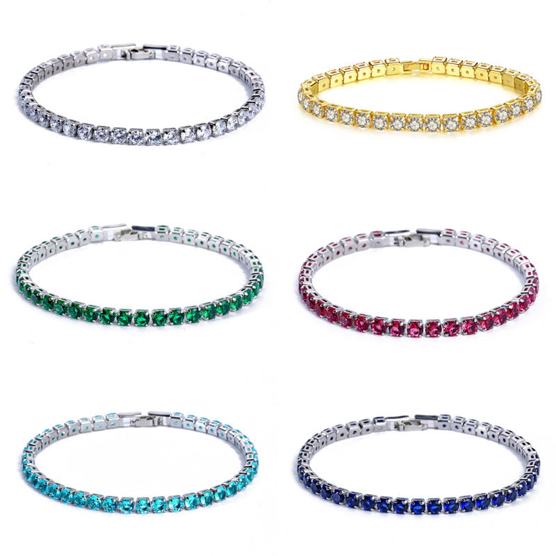 Multi-colored zircon bracelet for women