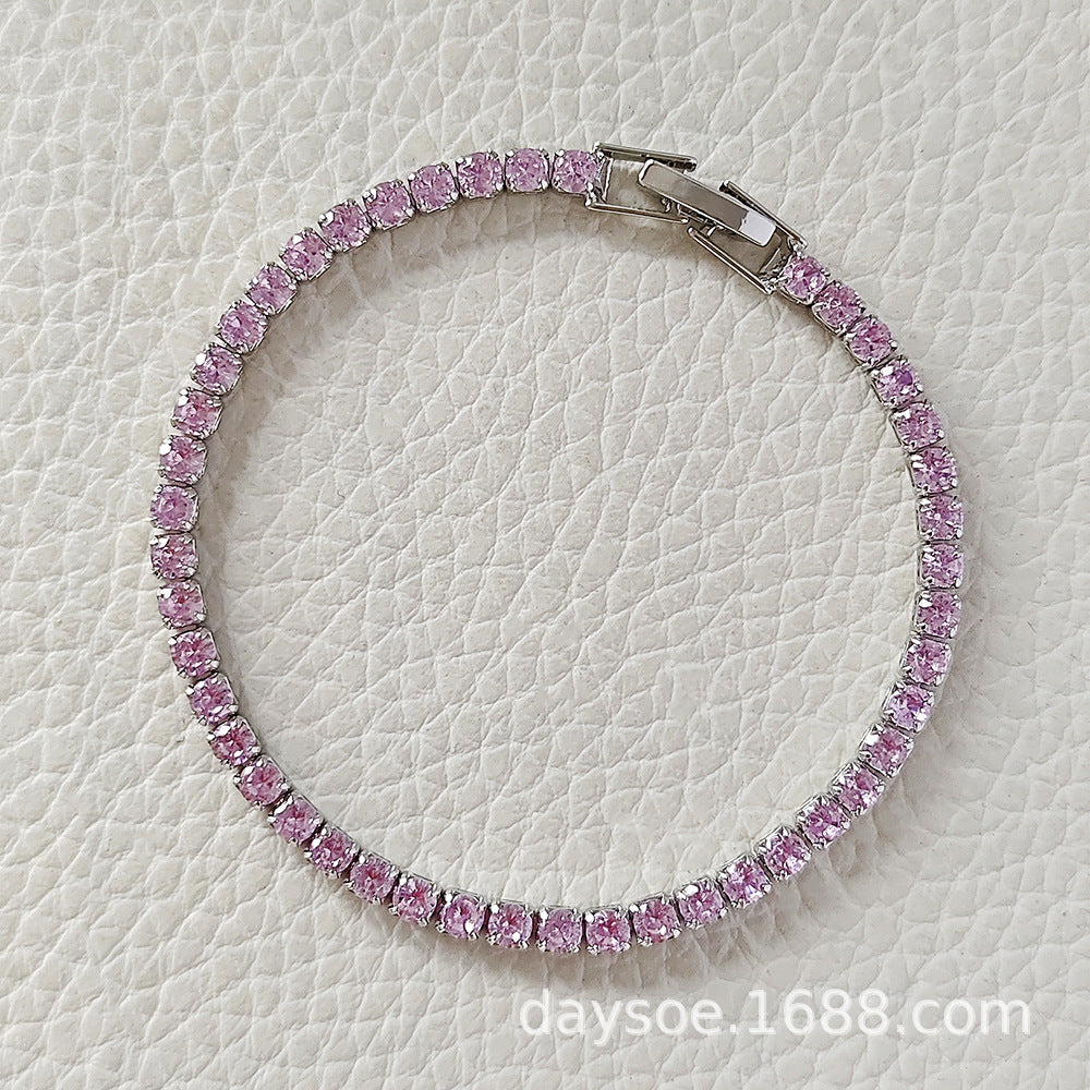 Multi-colored zircon bracelet for women