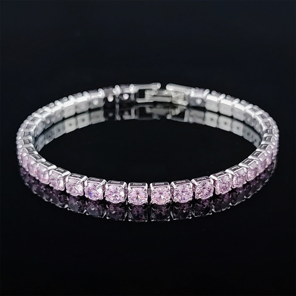 Multi-colored zircon bracelet for women