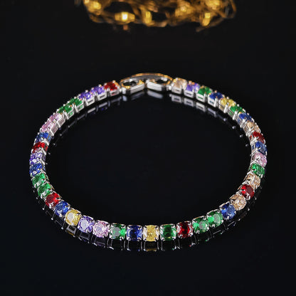 Multi-colored zircon bracelet for women