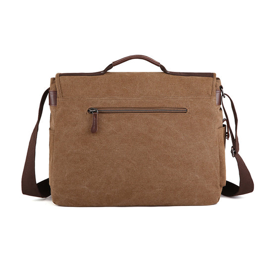 Multi-Compartment Canvas Men's Bag, Fashionable Men's Shoulder Bag