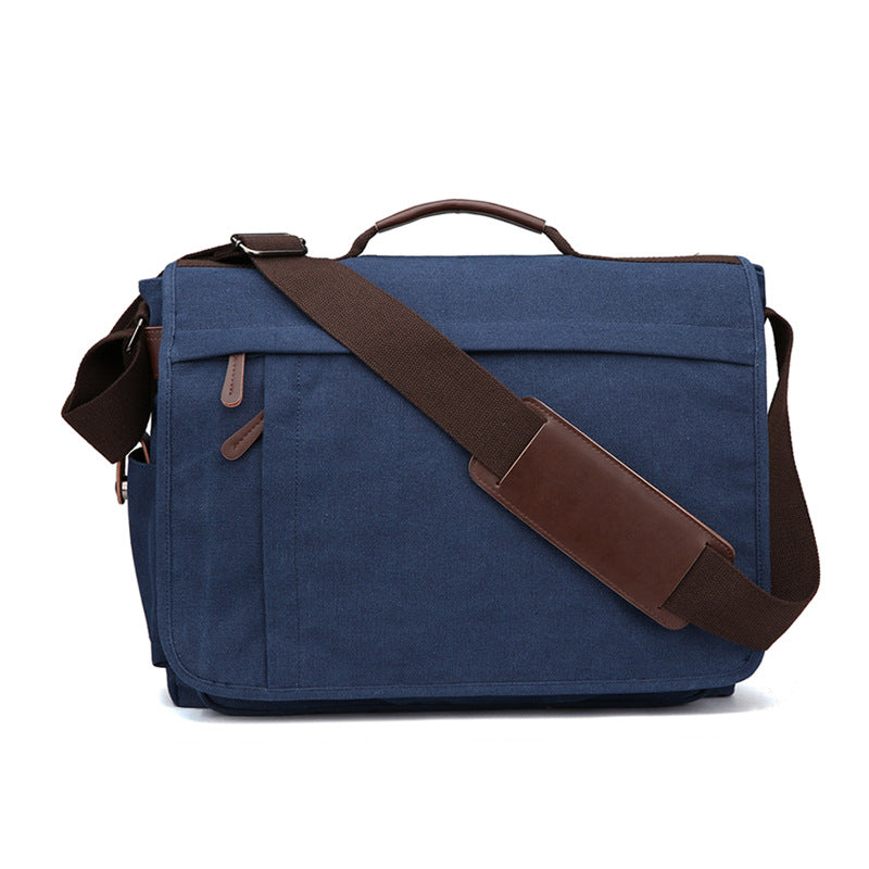 Multi-Compartment Canvas Men's Bag, Fashionable Men's Shoulder Bag