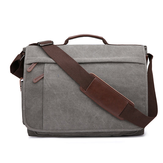 Multi-Compartment Canvas Men's Bag, Fashionable Men's Shoulder Bag