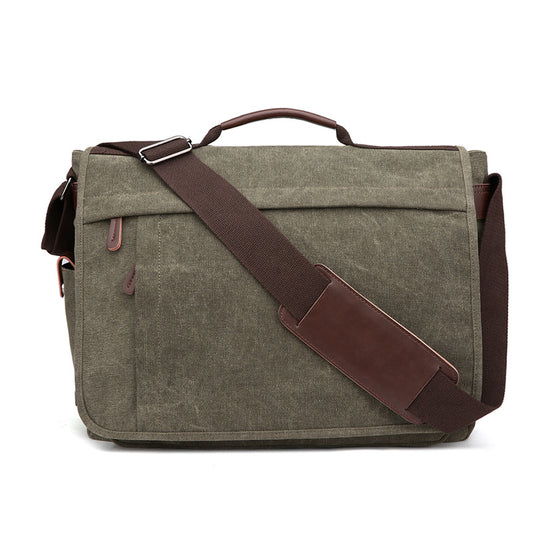 Multi-Compartment Canvas Men's Bag, Fashionable Men's Shoulder Bag