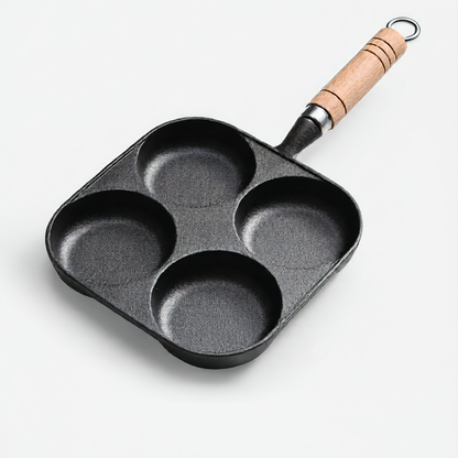 Multi-Compartment Cast Iron Cooking Pan