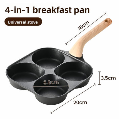 Multi-Compartment Cast Iron Cooking Pan