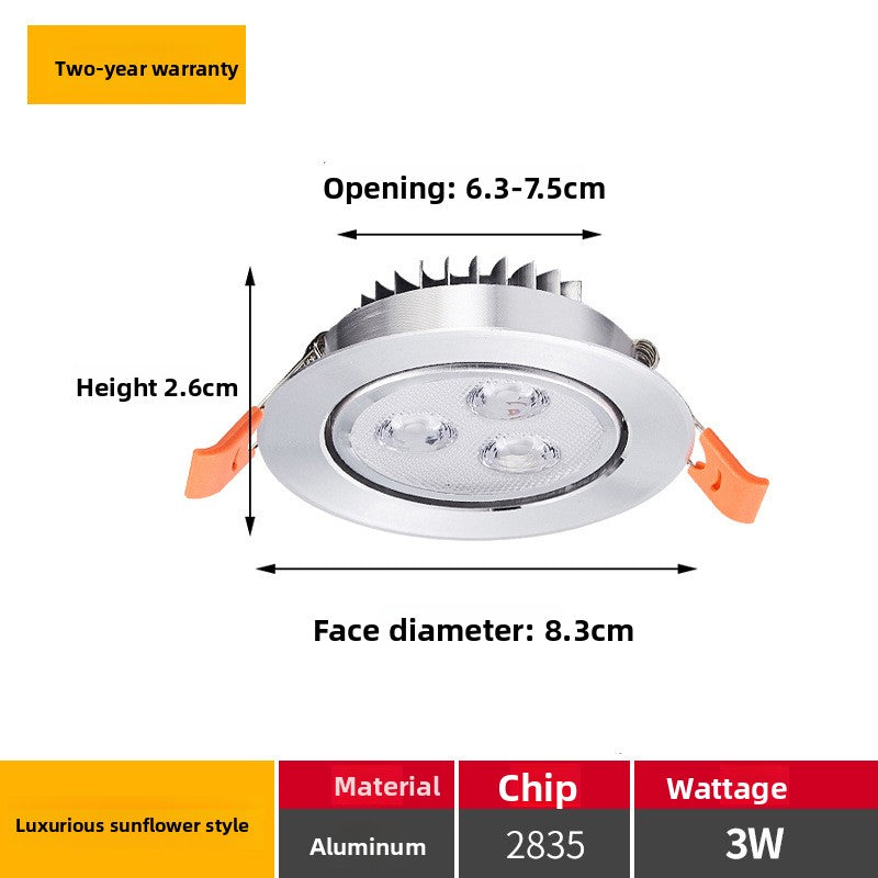 Multi-Eye Embedded LED Spotlight High Brightness Ceiling Light