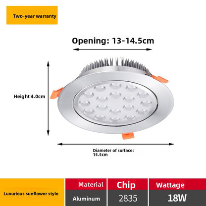 Multi-Eye Embedded LED Spotlight High Brightness Ceiling Light