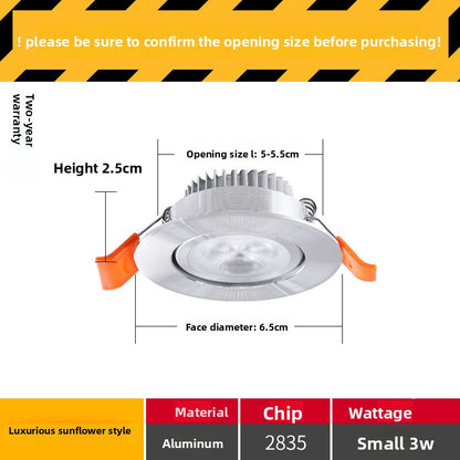 Multi-Eye Embedded LED Spotlight High Brightness Ceiling Light
