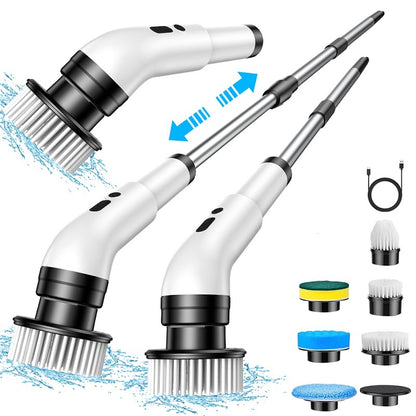 Multi-Function Electric Cleaning Brush with Telescopic Handle