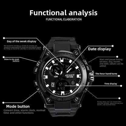 Multi-Function Luminous Electronic Watch for Men and Teens