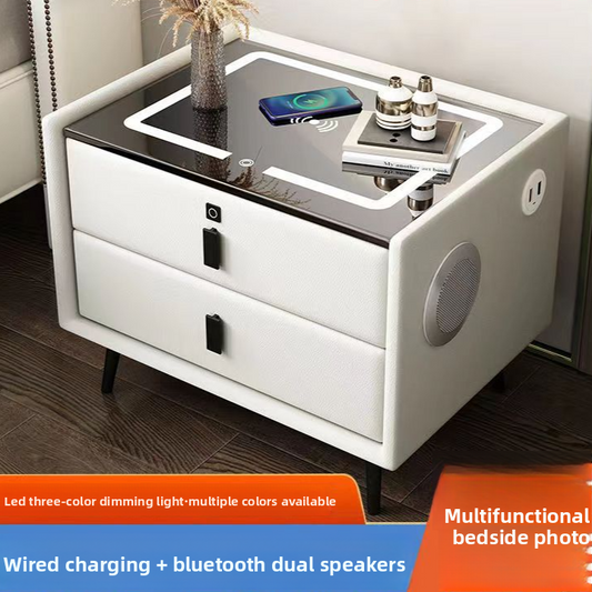 Multi Function Smart Bedside Table with Wireless Charging