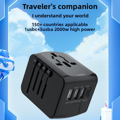 Multi-Function Travel Power Adapter with USB Ports