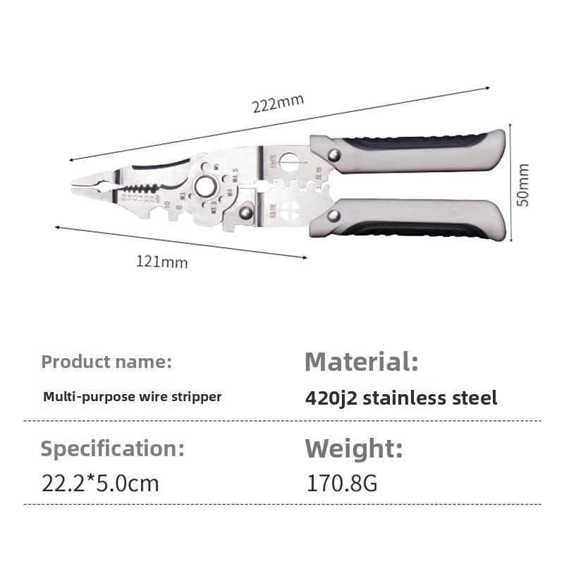 Multi-function wire stripper