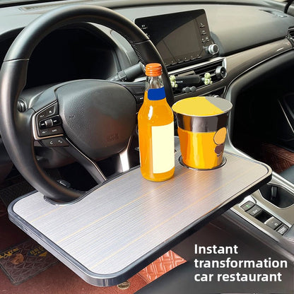 Multi-functional car dining plate steering wheel