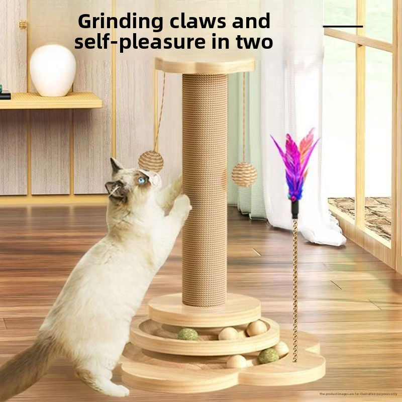Multi-functional Cat Climbing Rack with Sisal Scratching Post