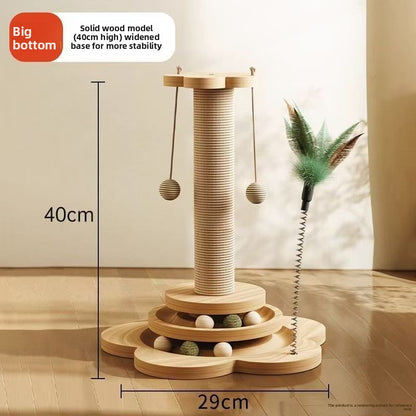 Multi-functional Cat Climbing Rack with Sisal Scratching Post