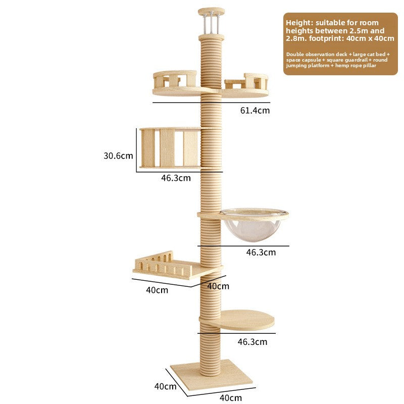 Multi-Functional Cat Tree with Scratching Post