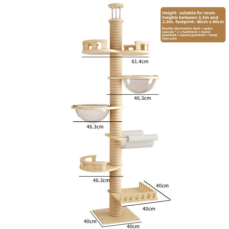 Multi-Functional Cat Tree with Scratching Post