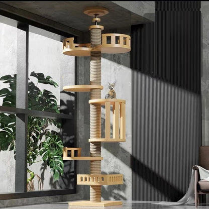 Multi-Functional Cat Tree with Scratching Post