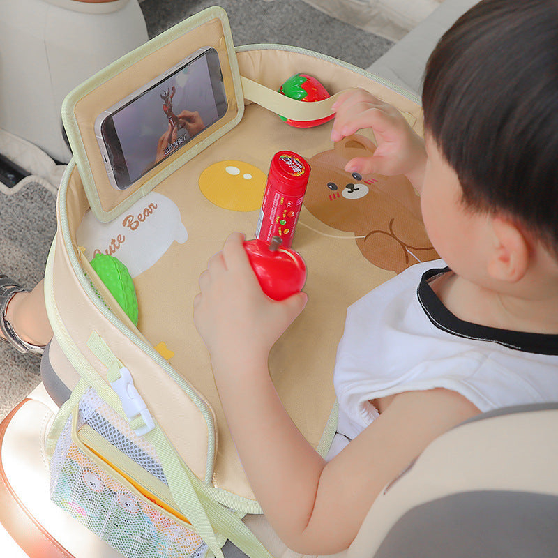 Multi-functional Children's Car Waterproof Storage Seat Tray