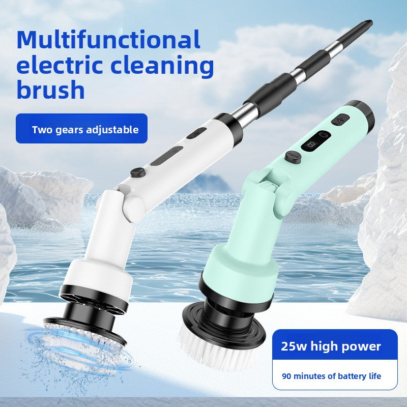 Multi-functional cordless electric cleaning brush