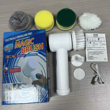 Multi-functional cordless electric cleaning brush