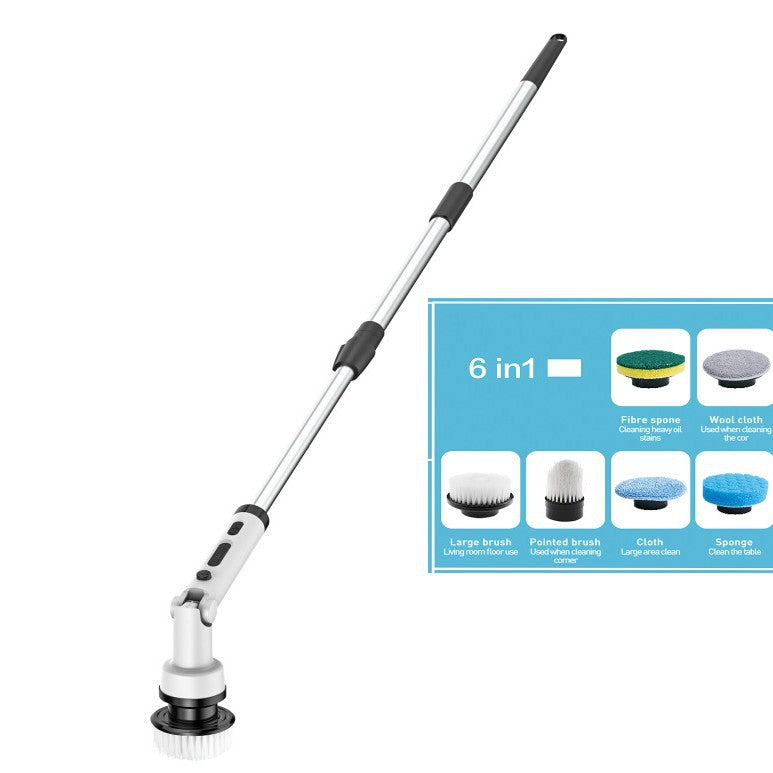 Multi-functional cordless electric cleaning brush