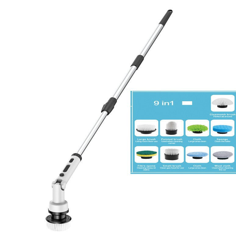 Multi-functional cordless electric cleaning brush